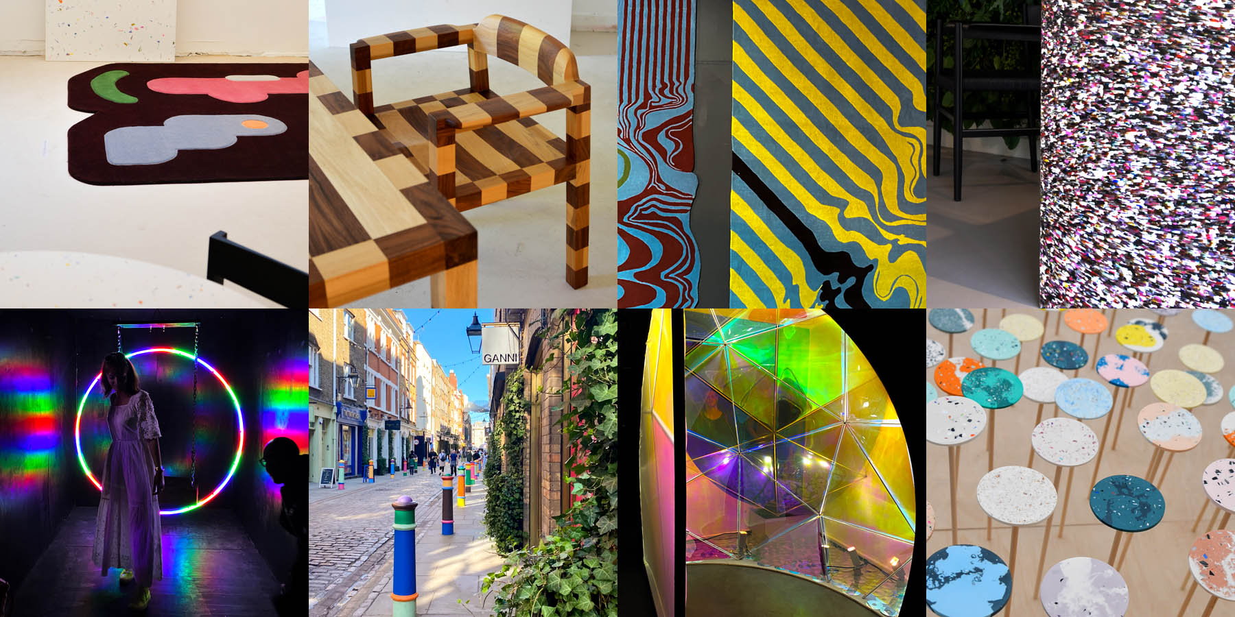 A selection of images from The Future of Home by Local Heroes, London Design 2021, EDGE showroom, Floral Street, London and Planted.