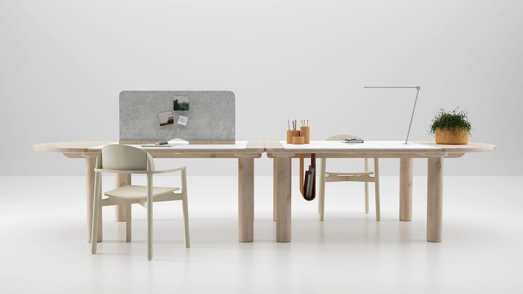 Work Series Two Table with Alba Top by Another Country