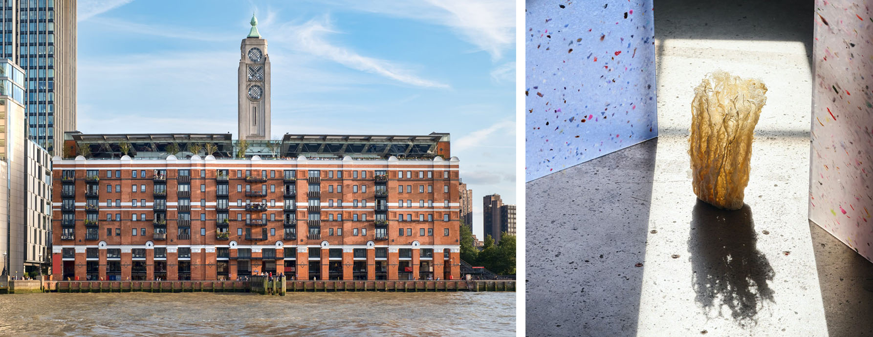 Oxo Tower and Wharf from the river with Ocean, Spectra and Rootfull. Photographer @yeshen.uk. Stylist @jessicajungcreative 