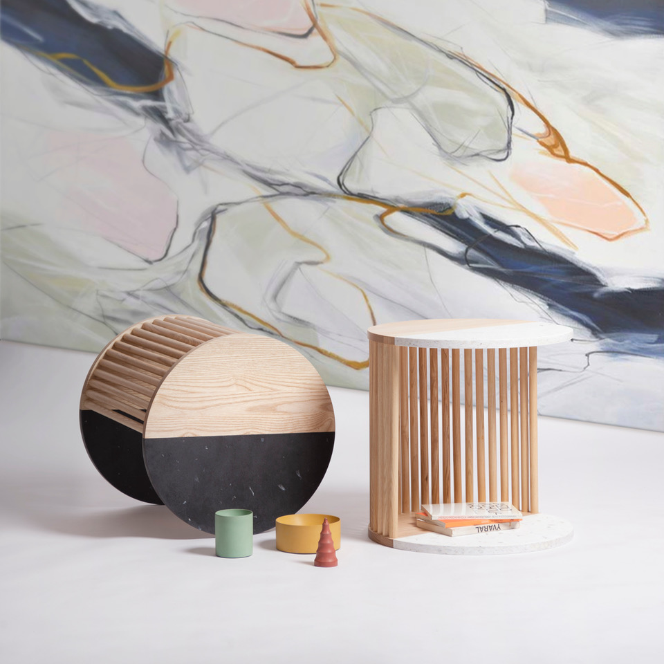 ROKKI Stool and Side table by @studiovonmorgen 